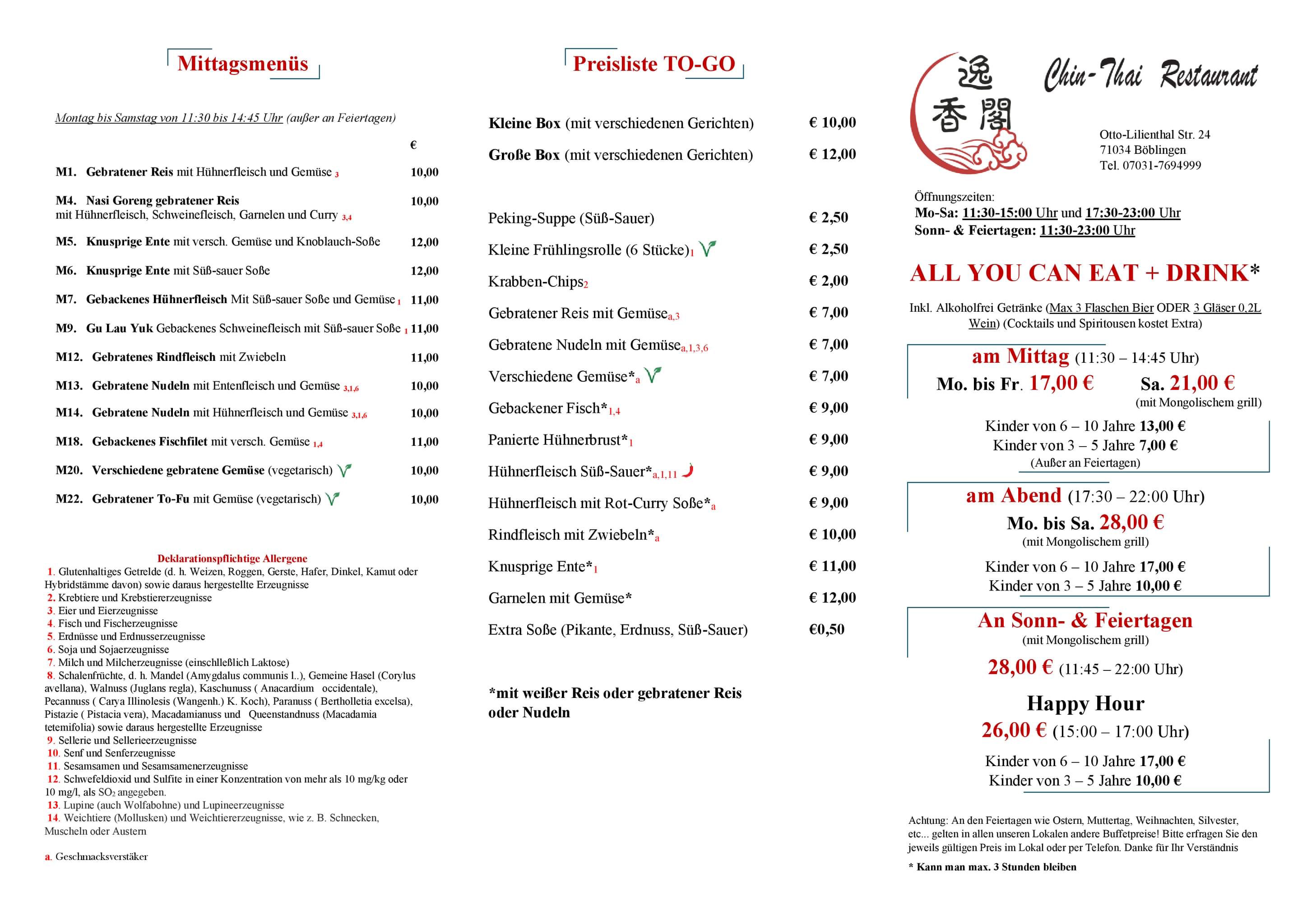 Chin Thai Restaurant B Blingen Restaurant Boeblingen